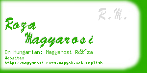 roza magyarosi business card